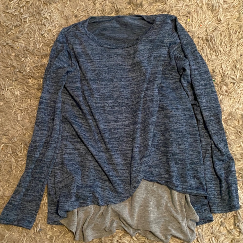 Blue and grey nursing sweater